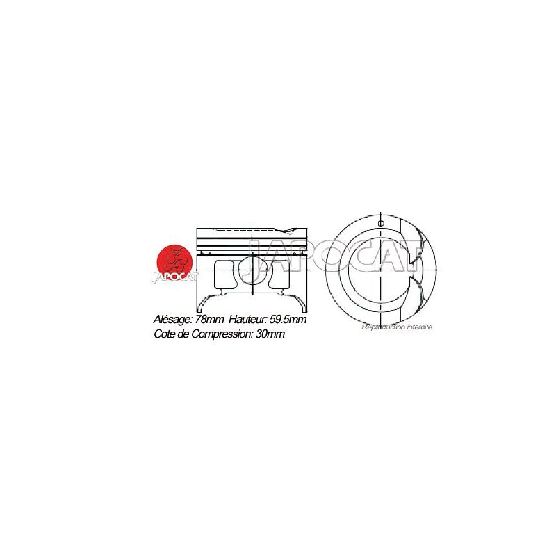 KIT PISTONS M13A TEIKIN H:59.5mm