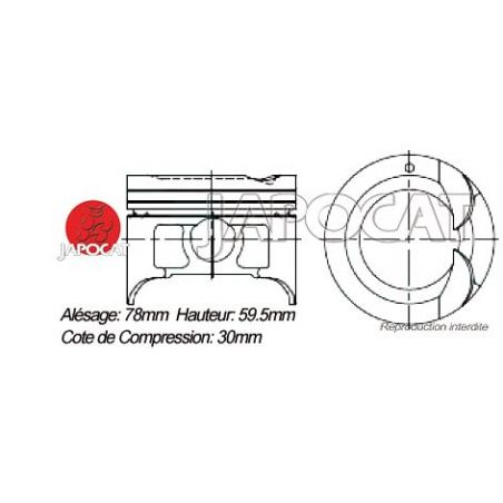 KIT PISTONS M13A TEIKIN H:59.5mm KIT PISTONS M13A TEIKIN H:59.5mm