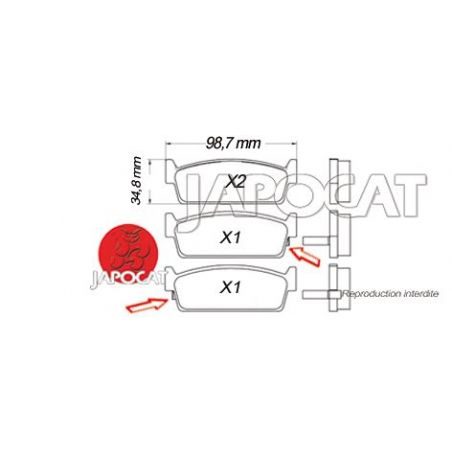 PLAQUETTES AR W10/S13 99mm