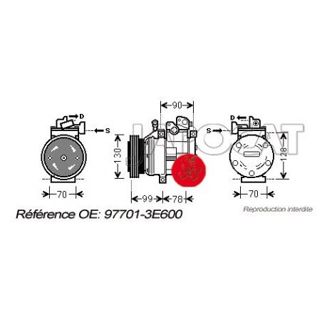 COMPRESSEUR DE CLIM SORENTO 2.4I