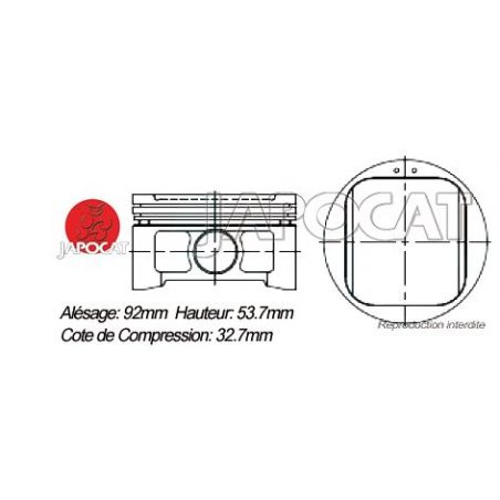 KIT PISTONS EJ20T TEIKIN H:53.7mm