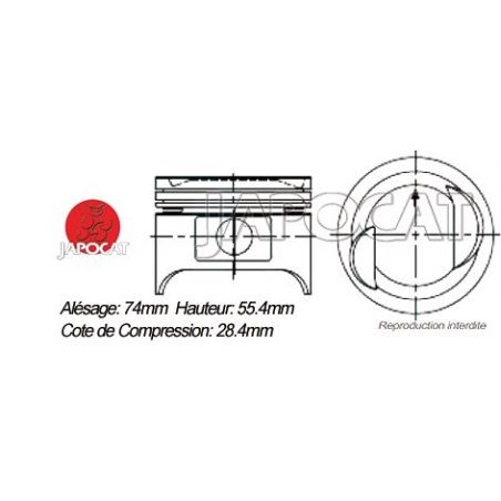 KIT PISTONS G13A-II TEIKIN H:55.4mm