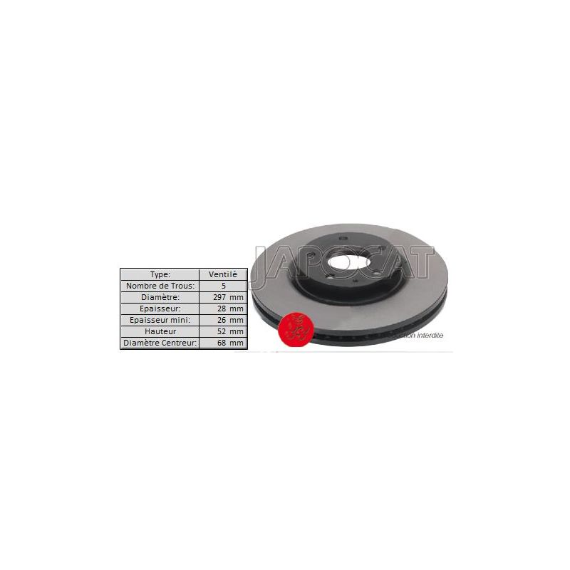 DISQUE AV CX5 297mm