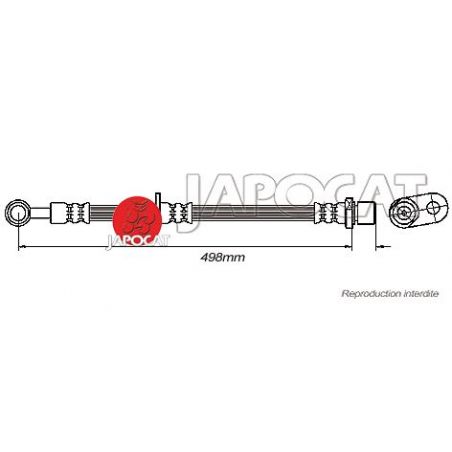 FLEXIBLE DE FREIN AVG LEGACY 498mm