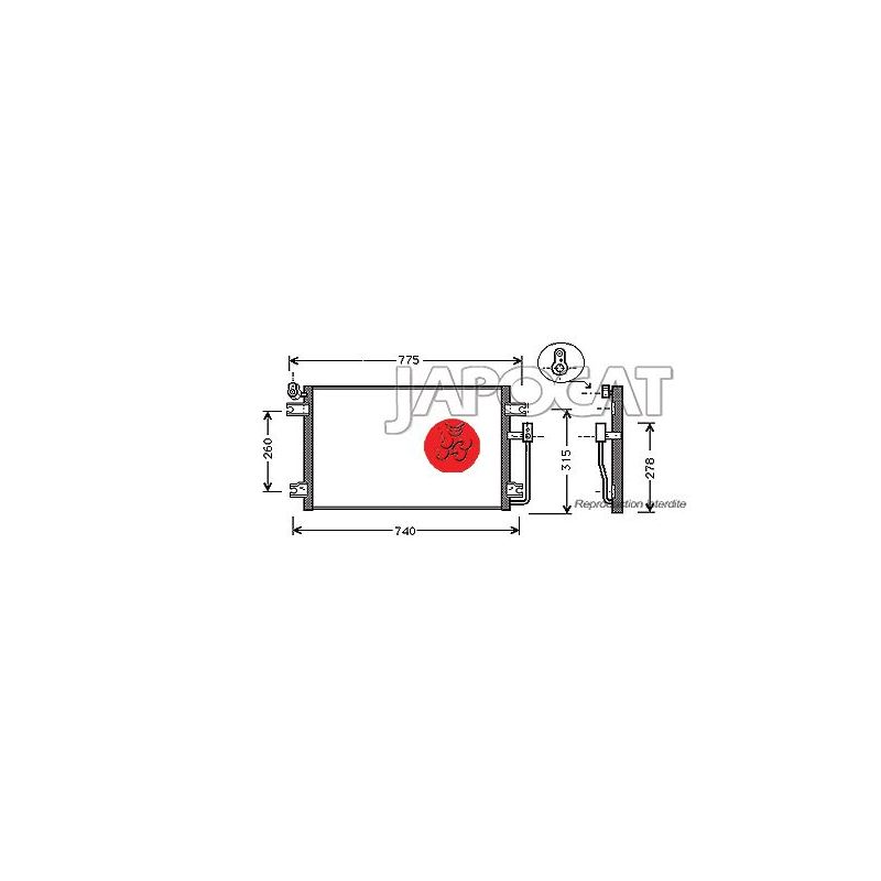 CONDENSEUR SSANGYONG