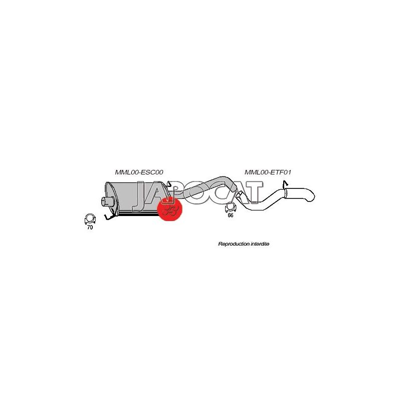 SILENCIEUX CENTRAL ML 270CDI