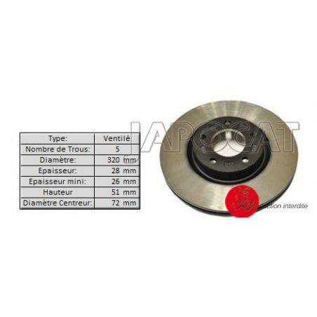 DISQUE AV CX7 BVM 320mm