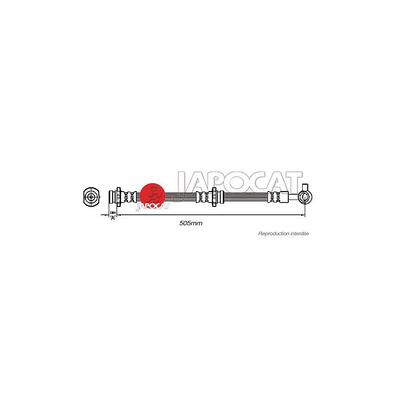 FLEXIBLE DE FREIN AVD T31 505mm