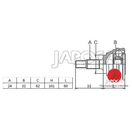 JOINT HOMOCINETIQUE EXT P38