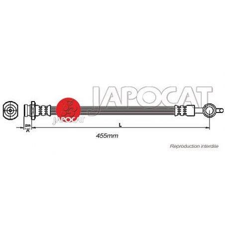 FLEXIBLE DE FREIN AR OPEL 240mm