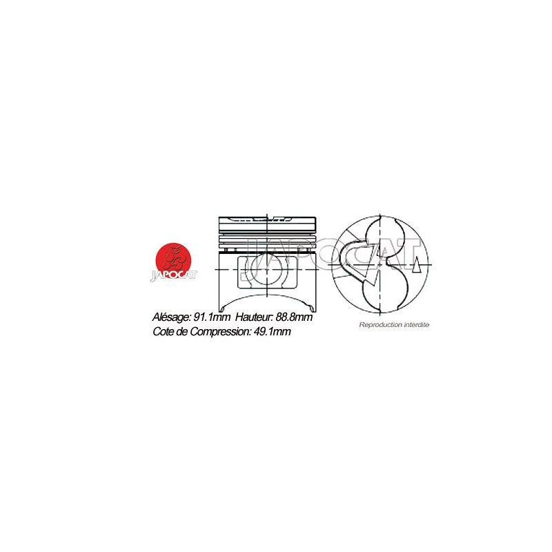 KIT PISTONS 4D56 09/93>