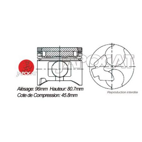 KIT PISTONS 1KZ-TE TEIKIN