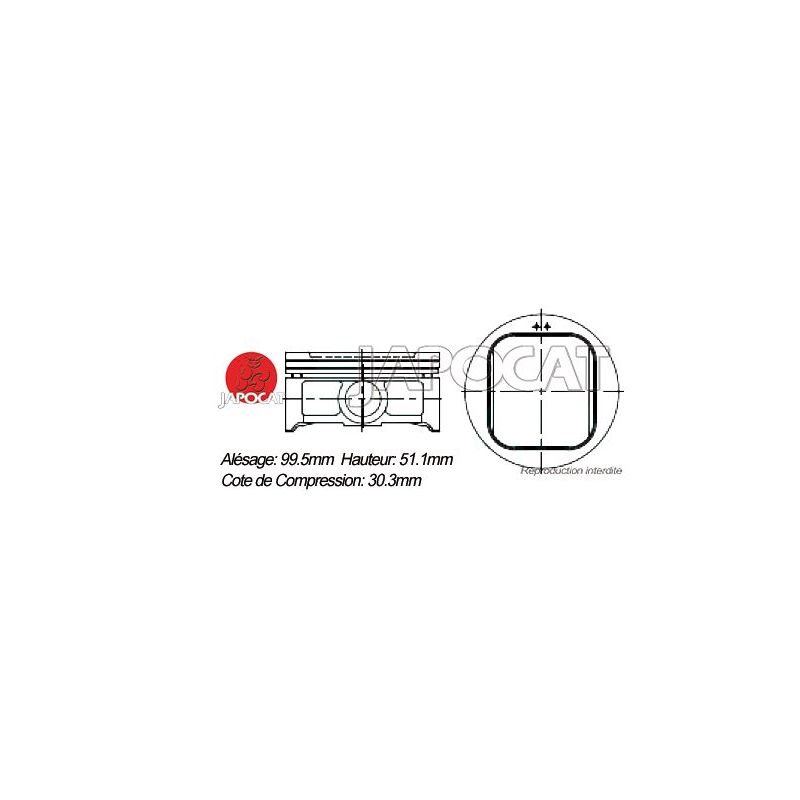 KIT PISTONS EJ25 TEIKIN H:51.1mm