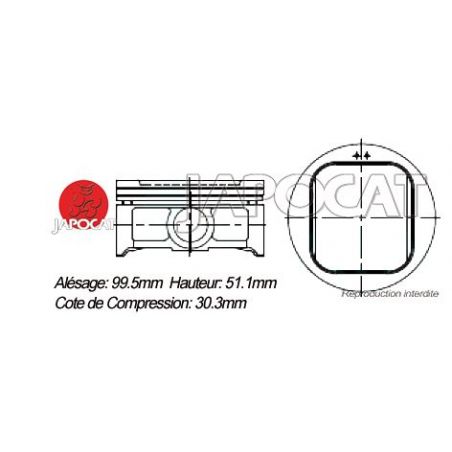 KIT PISTONS EJ25 TEIKIN H:51.1mm