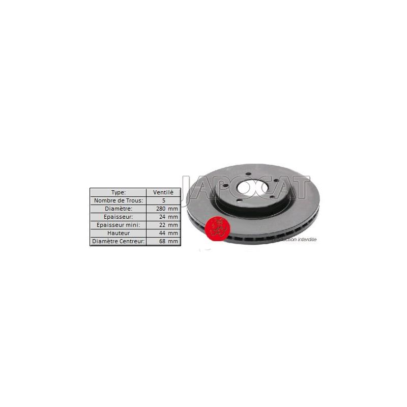 DISQUE AV F15 280mm