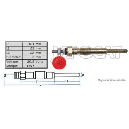 BOUGIE de PRECHAUFFAGE (HKT)