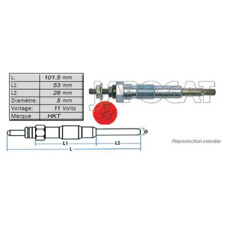 BOUGIE de PRECHAUFFAGE (HKT)