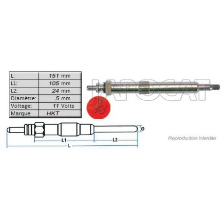 BOUGIE de PRECHAUFFAGE (HKT)