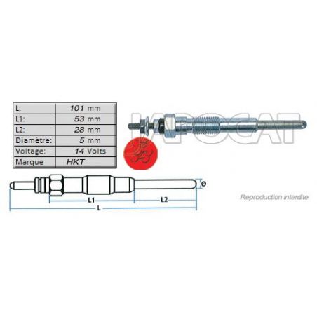 BOUGIE de PRECHAUFFAGE (HKT)