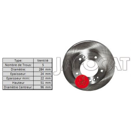 DISQUE de FREIN Avant (L'unité)