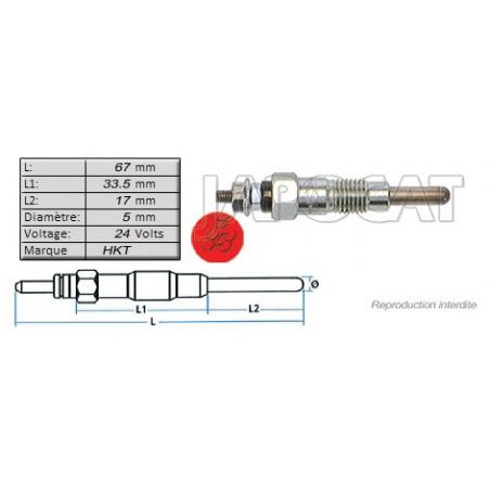 BOUGIE de PRECHAUFFAGE (HKT)
