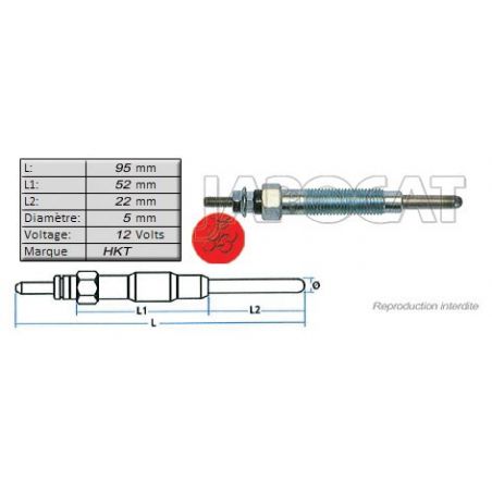 BOUGIE de PRECHAUFFAGE (HKT)