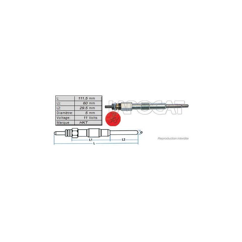 BOUGIE de PRECHAUFFAGE (HKT)