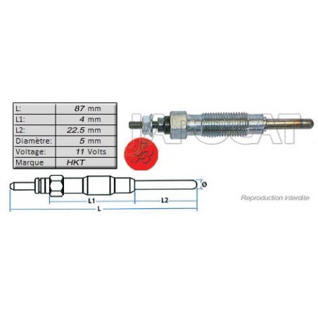 BOUGIE de PRECHAUFFAGE (HKT)