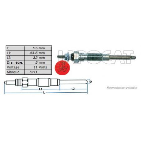 BOUGIE de PRECHAUFFAGE (HKT)
