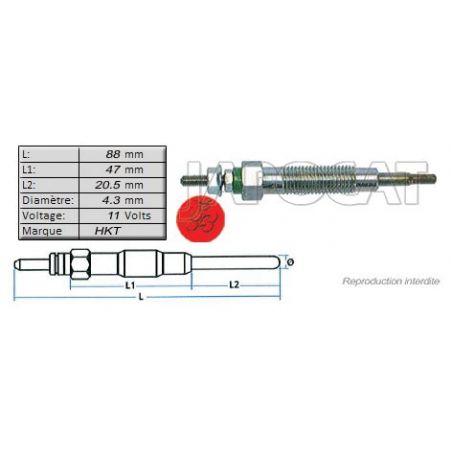 BOUGIE de PRECHAUFFAGE (HKT)