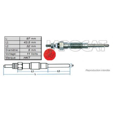 BOUGIE de PRECHAUFFAGE (HKT)