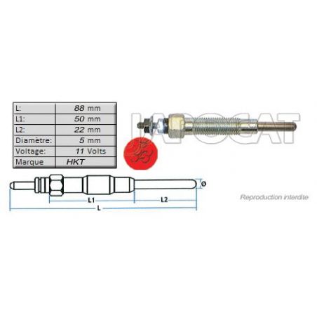 BOUGIE de PRECHAUFFAGE (HKT)