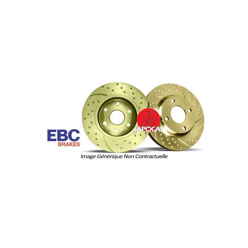 DISQUE de FREIN Avant Rainuré/Pointé EBC (La Paire)