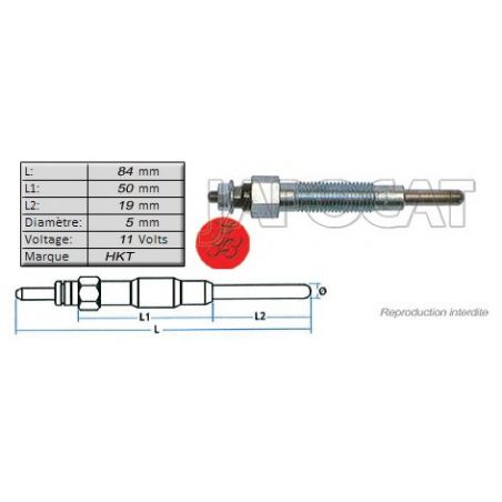 BOUGIE de PRECHAUFFAGE (HKT)
