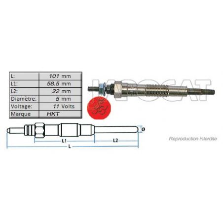 BOUGIE de PRECHAUFFAGE (HKT)