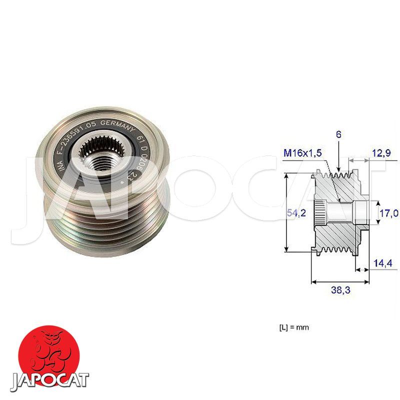 POULIE DEBRAYABLE d'Alternateur