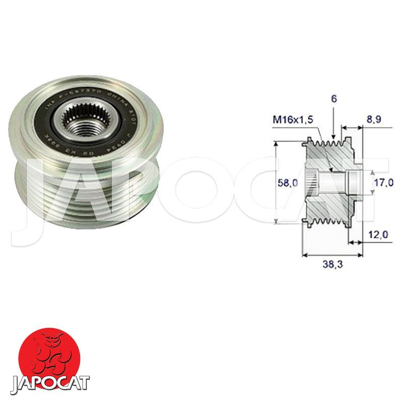 POULIE DEBRAYABLE d'Alternateur