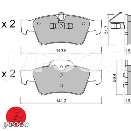 PLAQUETTES de FREIN Arrière