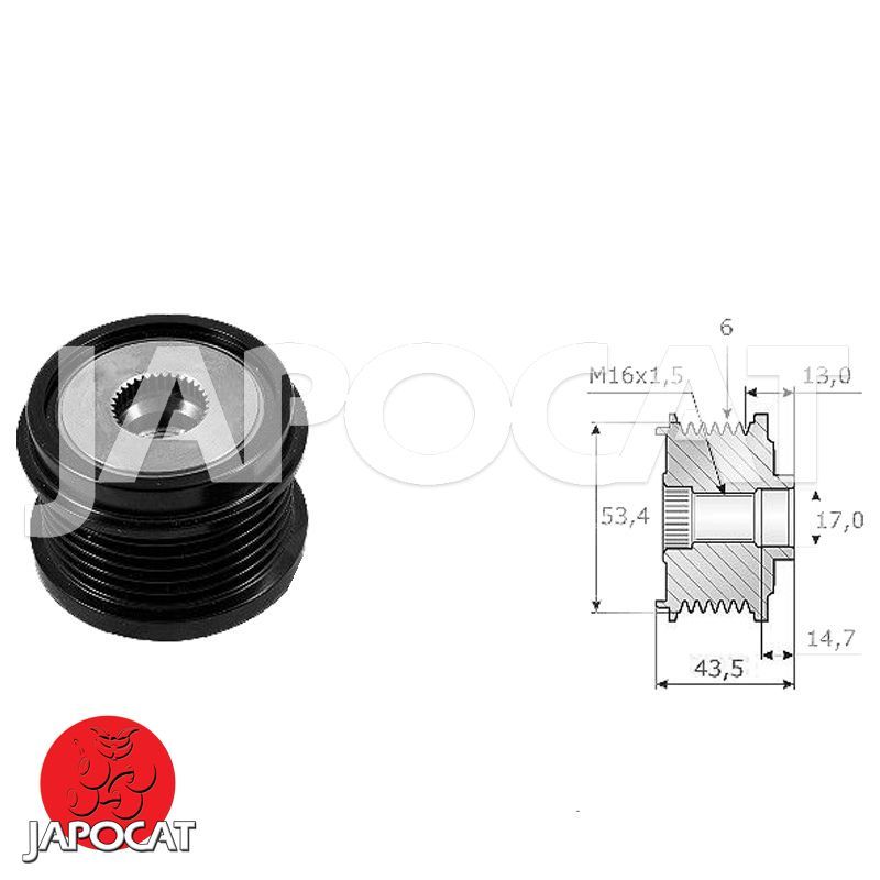 POULIE DEBRAYABLE d'Alternateur