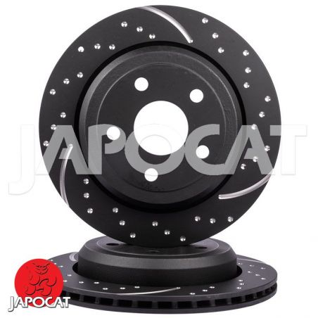 BRAKE DISC (Rear, Pair, Dimpled & Slotted) (EBC)