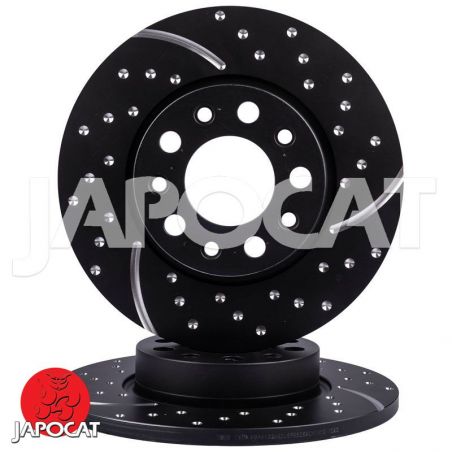 BRAKE DISC (Rear, Pair, Dimpled & Slotted) (EBC)